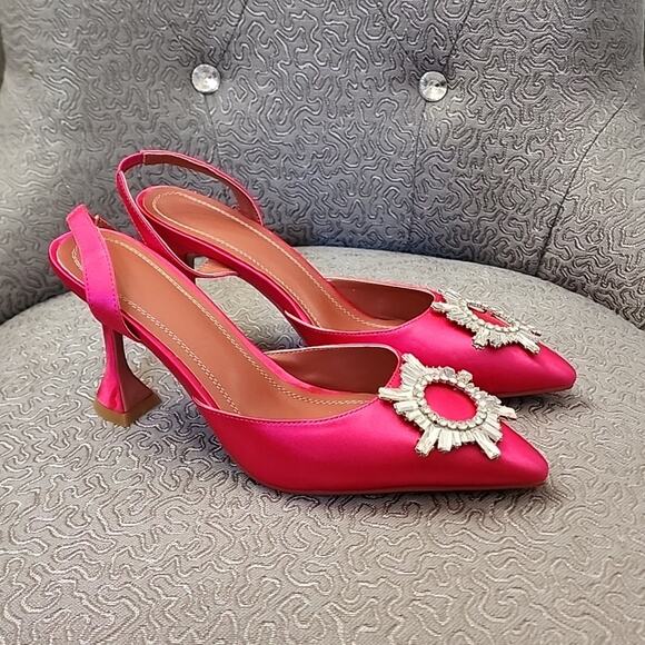 Pink Heels with Embellismemt, EU 38 - Picture 1 of 7